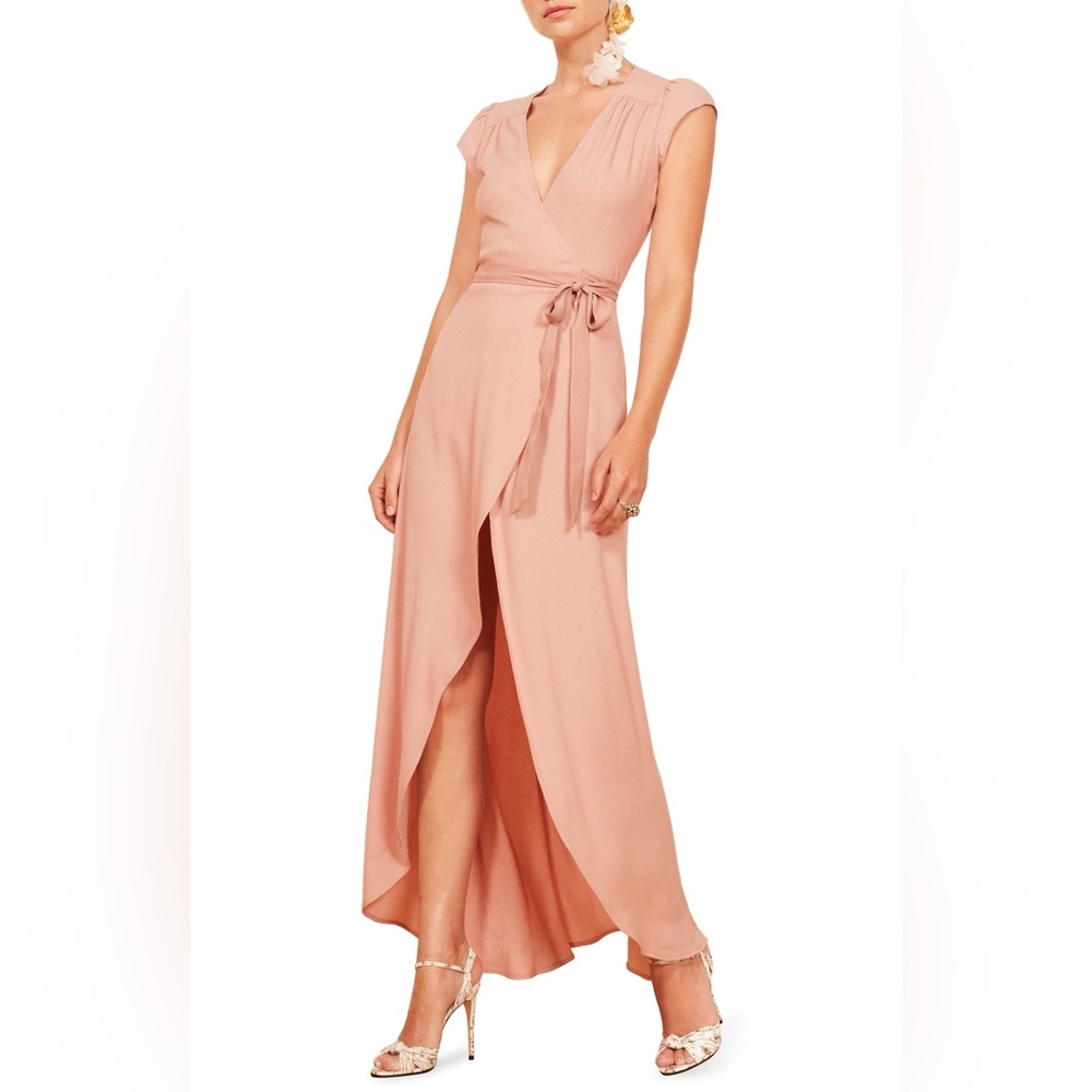 NWT Reformation Chamomile High Low Maxi Dress in Blush | Size XS - Picture 3 of 7